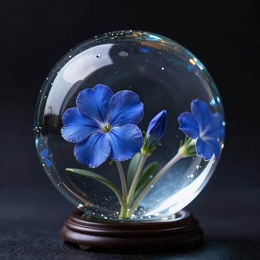 Periwinkle Eyes in Crystal Orb