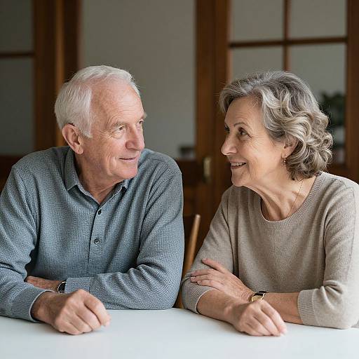 Elderly Couple Sitting Together