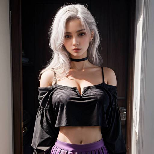 Enchanting Solo Girl in Stylish Outfit