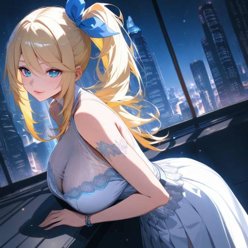 Aesthetic Anime Night Cityscape Portrait