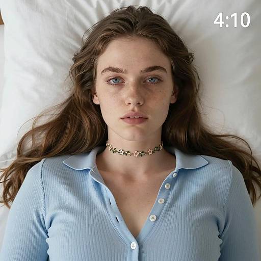 Young woman lying on pillow