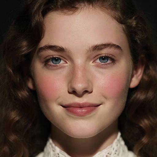 Radiant Freckled Headshot with Chiaroscuro