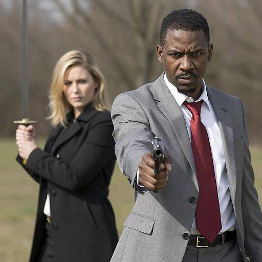 Dynamic Action Scene: Intense Confrontation