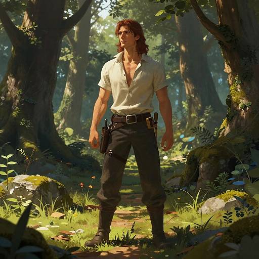 Stoic Forest Sentinel in Ancient Woodland