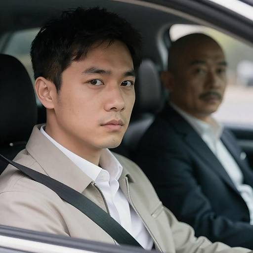 Intense Expressions in a Car Scene