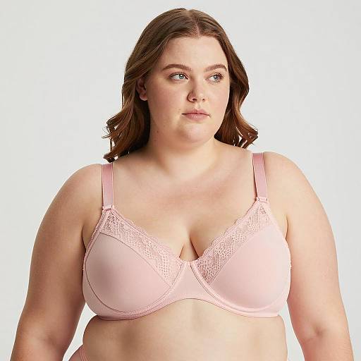 Plus-Sized Model in Elegant Underwear
