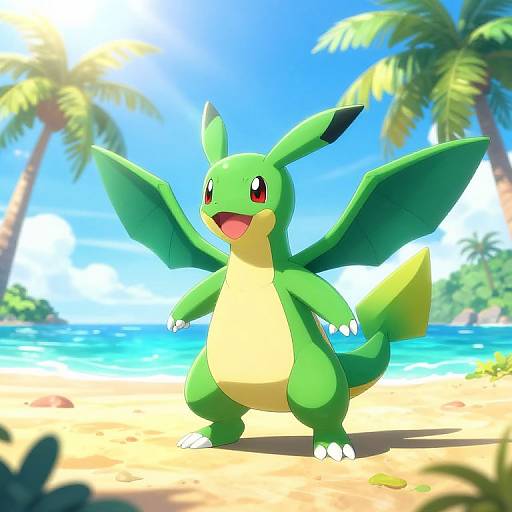Tropius on Sunny Tropical Beach