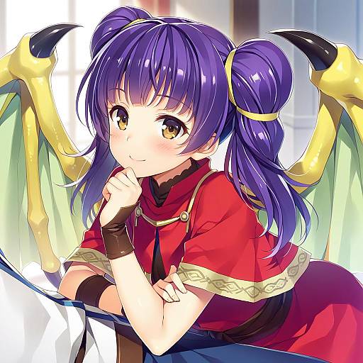 Illustration of Myrrh (fire emblem), fire emblem in the style of Yuuki hagure