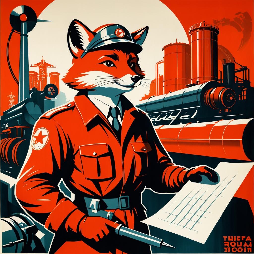 Nostalgic Soviet Propaganda Engineer Fox