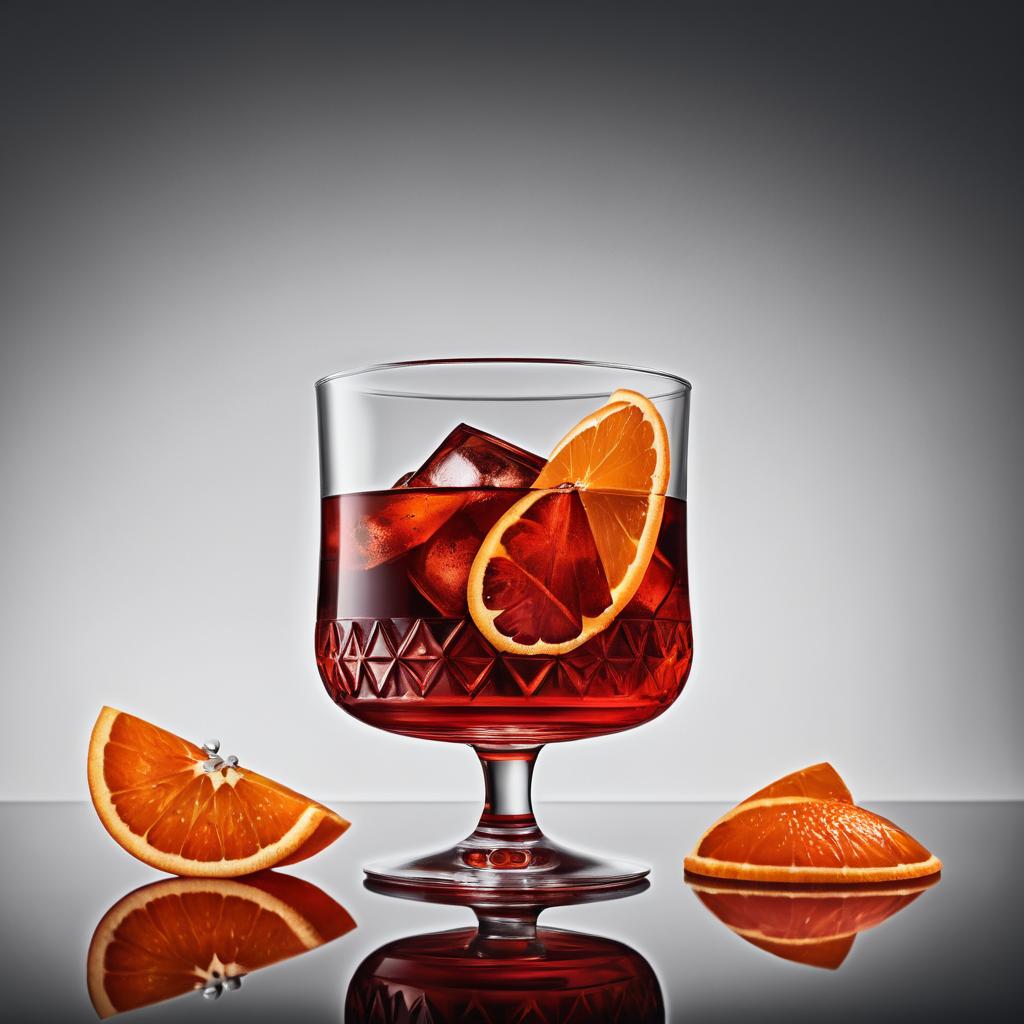 Realistic Negroni Cocktail Photography