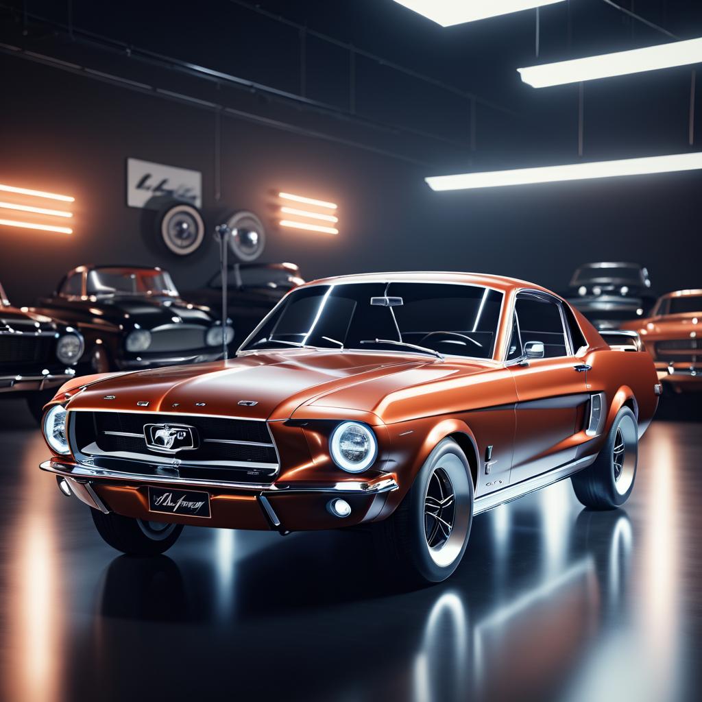 Italian-Designed 1967 Mustang Photorealism