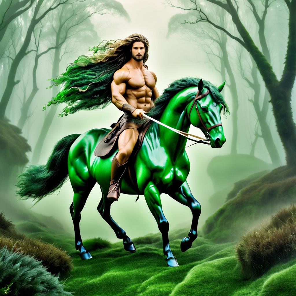 Muscular Centaur Emerging from Fog