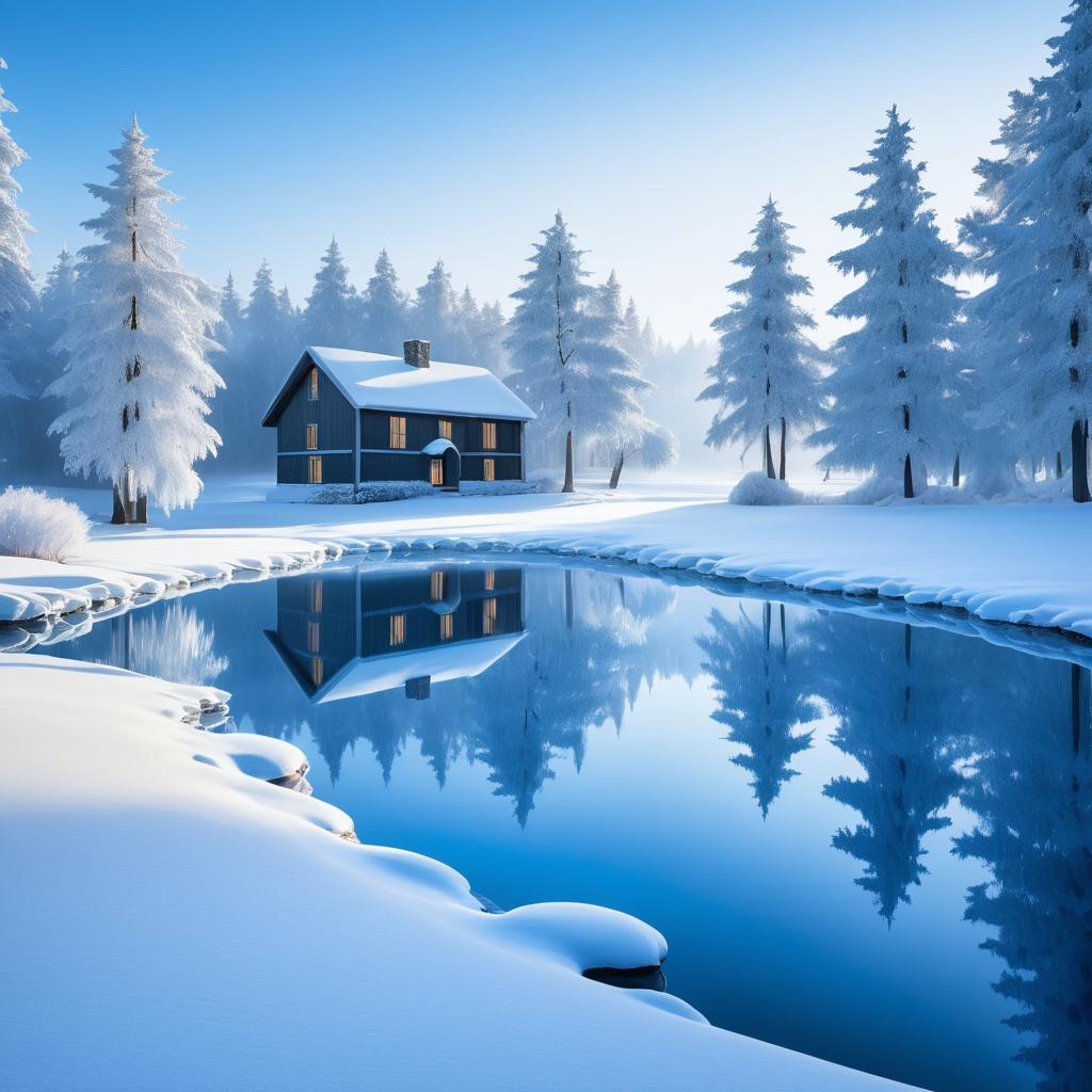 Winter Wonderland: Snowy Landscape Serenity