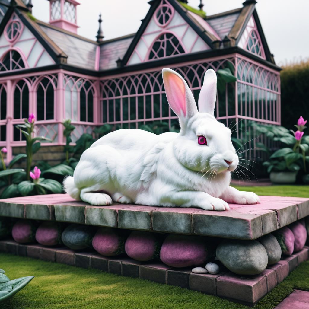 Cinematic White Rabbit in Victorian Setting