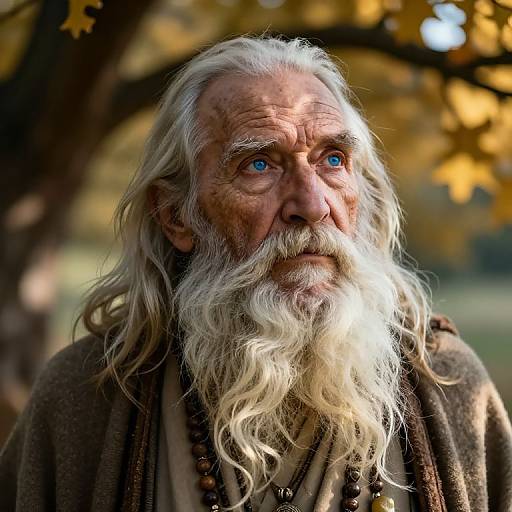 Photorealistic Portrait of Wise Old Sage