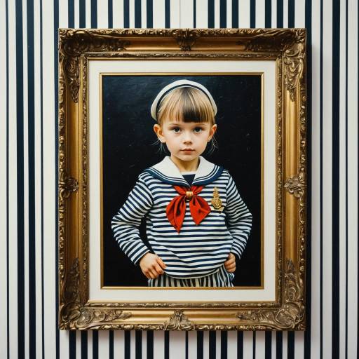 Expressionist Portrait of Child in Sailor Suit