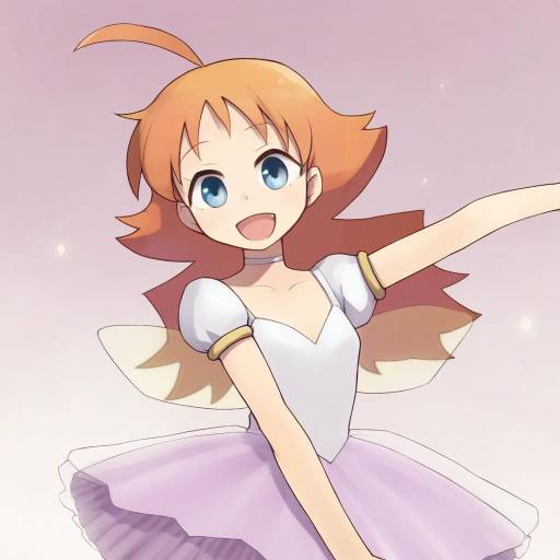 Illustration of Ahiru (princess tutu), princess tutu in the style of Heebee