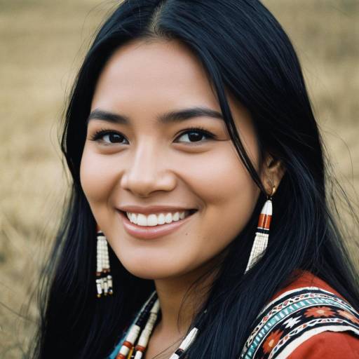 Smiling Young Woman with Ethnic Jewelry