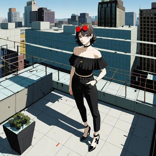 Urban Rooftop Persona 5 Character Artwork