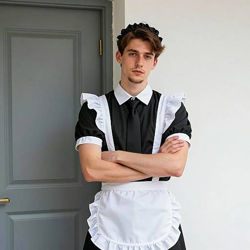 Elegant French Maid Costume Portrait