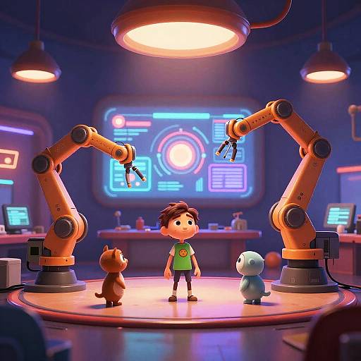 Futuristic Pixar AI Animation Studio