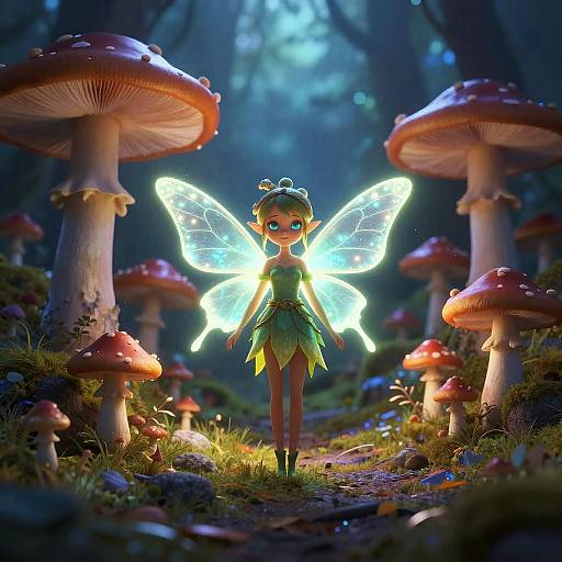 Mischievous Forest Pixie at Twilight