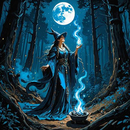 Ethereal Sorceress in Mystical Forest Ethereal Sorceress in Mystical Forest