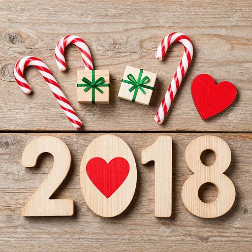 2018 Festive Wooden Holiday Decoration