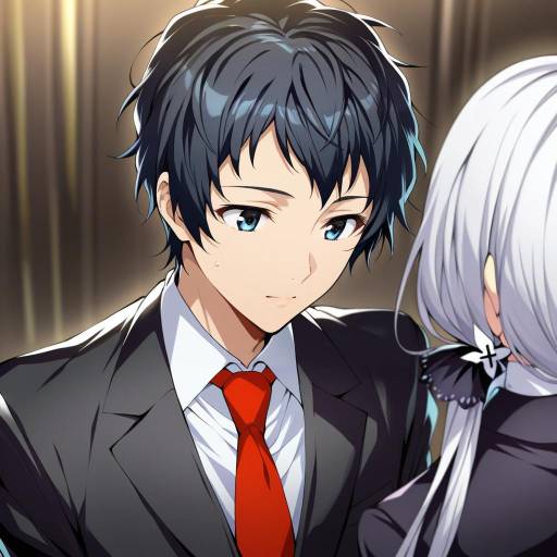 Illustration of Adachi tooru, persona in the style of Senri gan