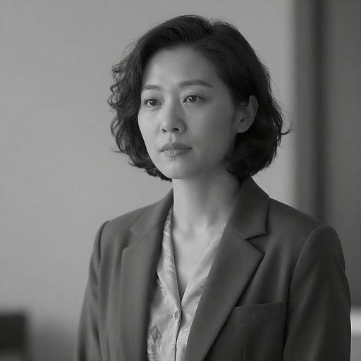 Elegant Woman in Black and White Portrait