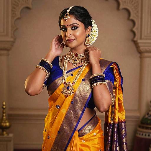 Elegant Indian Mom in Traditional Saree