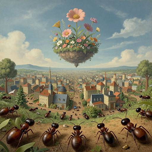 Surreal Ant Colony Dreamscape
