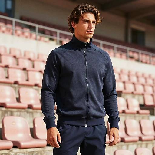 Sporty Male Athlete with Medium Layers