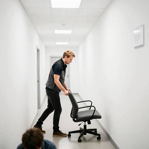 Office Scene with Two Characters