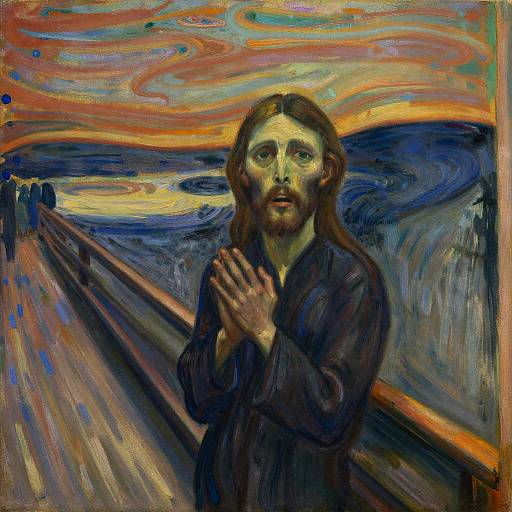 Jesus in Gethsemane Expressionist Moment
