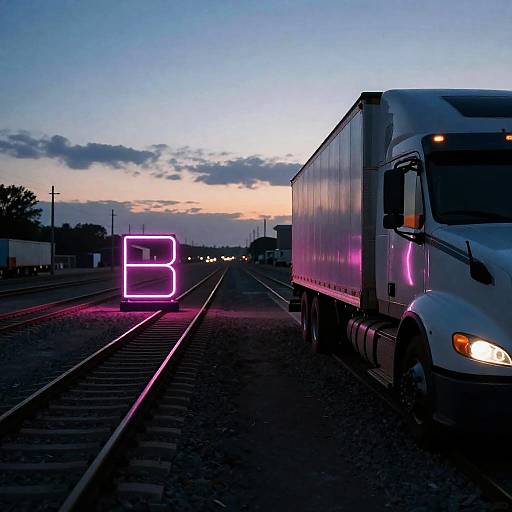 Neon Light Installation at Railway Yard