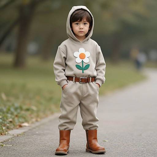 Realistic Boy in Casual Costume