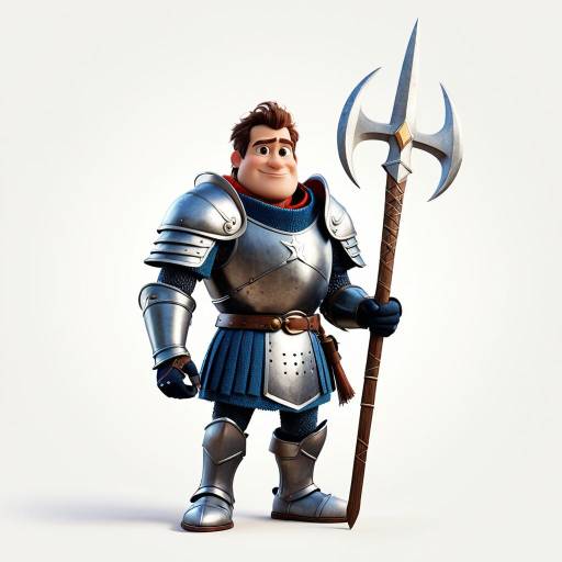 3D Pixar-Style Brave Knight Character