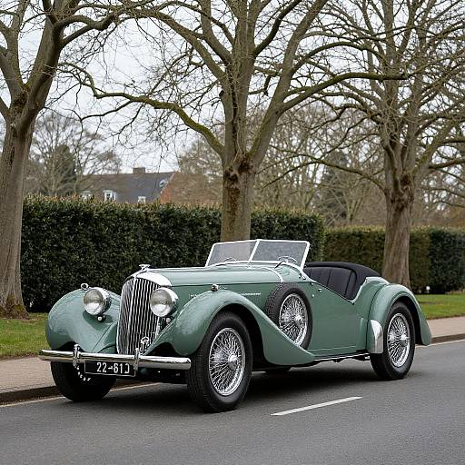 1934 Elegant Green Bentley Sports Car
