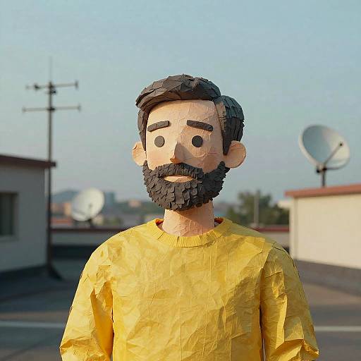 Minimalist Urban Sculpture Portrait