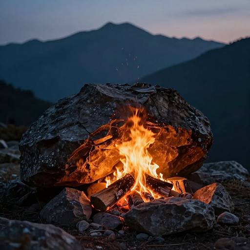 Ethereal Glow of Ancient Mountains