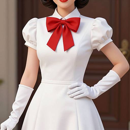 Vintage Woman in Classic Cartoon Style