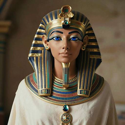 Regal Cleopatra Portrait in Cinematic Light