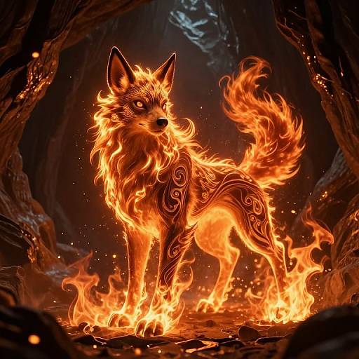 Arcanine in Fiery Mystic Cave