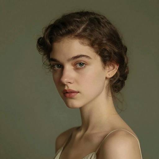 Cinematic Intimate Portrait in Green