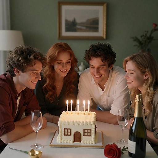 Joyous Birthday Celebration with Friends