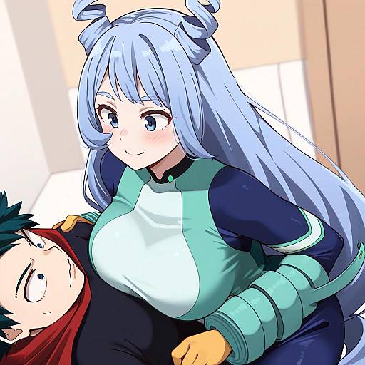 Illustration of Hadou nejire, boku no hero academia in the style of Kapatarou