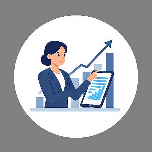 Businesswoman Presenting Growth Chart