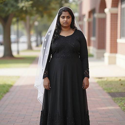 Plus Size Bride Frankenstein in Natural Setting