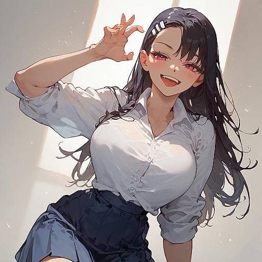 Smug Anime Girl in Jojo Pose